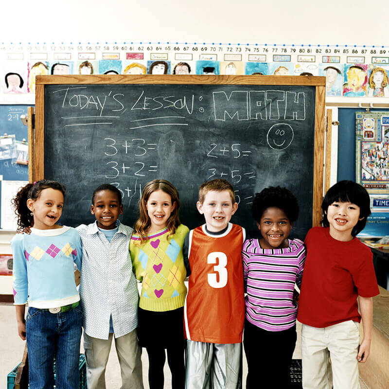 Children engaged in educational activities