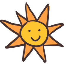Decorative sun illustration